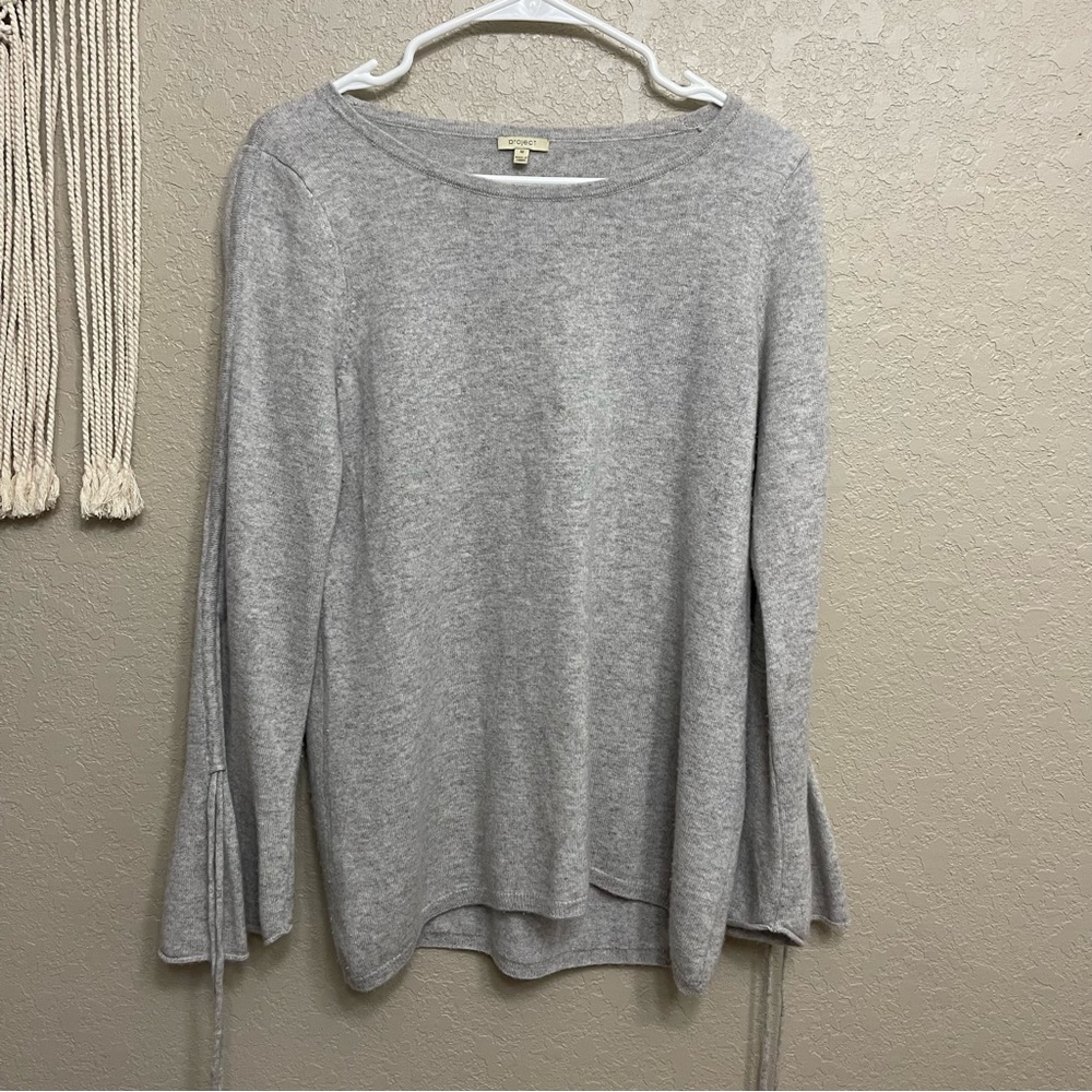 Project cashmere sz M grey wide sleeve sweater
